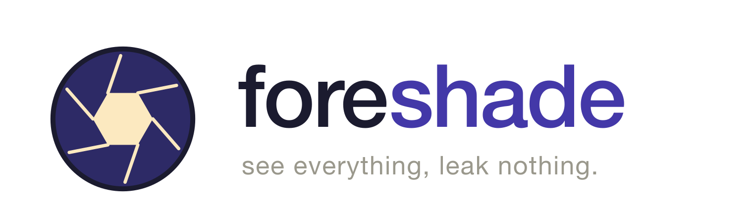 Foreshade — see everything, leak nothing